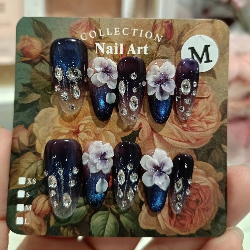 GLAM- Blue Floral and Stone